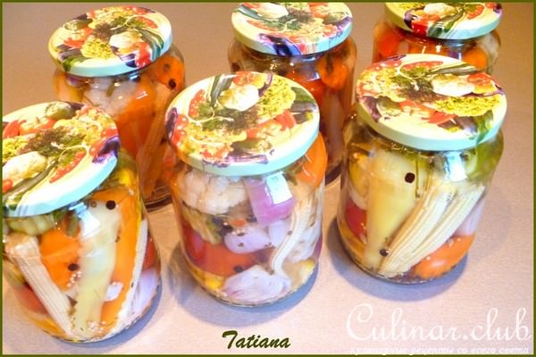 Овощное ассорти в пряном,медовом маринаде