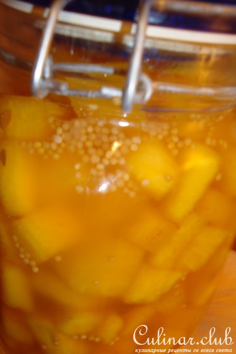 Маринованная тыква с горчиченками