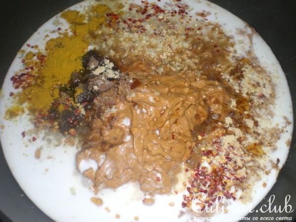 Арахисовый соус для мяса и морепродуктов, и маринад для креветок на барбекю.