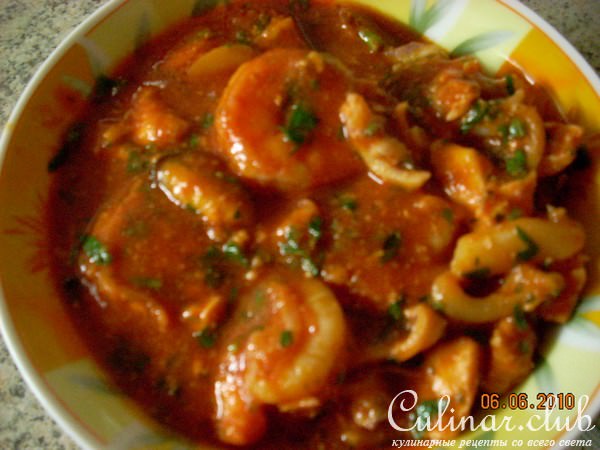 Соус из морепродуктов "Allo scoglio"