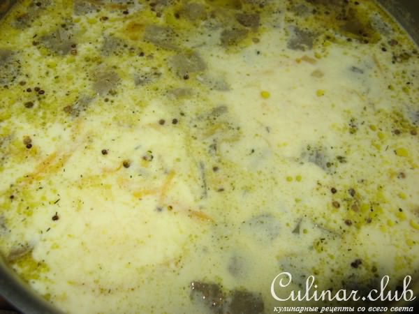 Суп из баклажанов с сыром