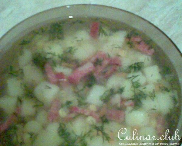 Суп картофельный с кукурузой