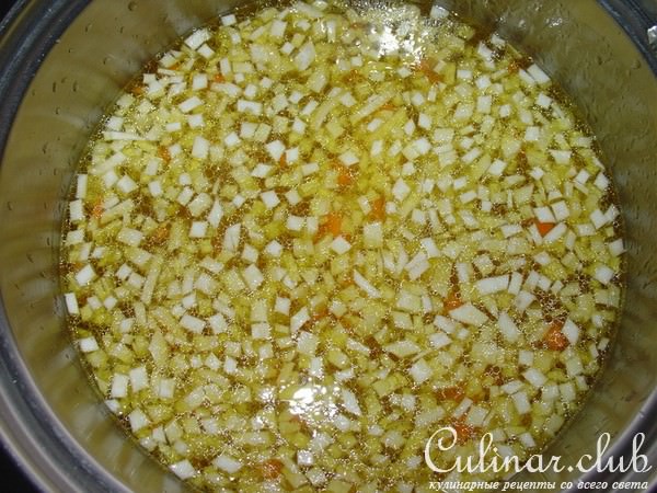 Суп с щавелем и сливочным сыром (Вариант).