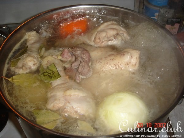 Куриный бульон (с потрохами)
