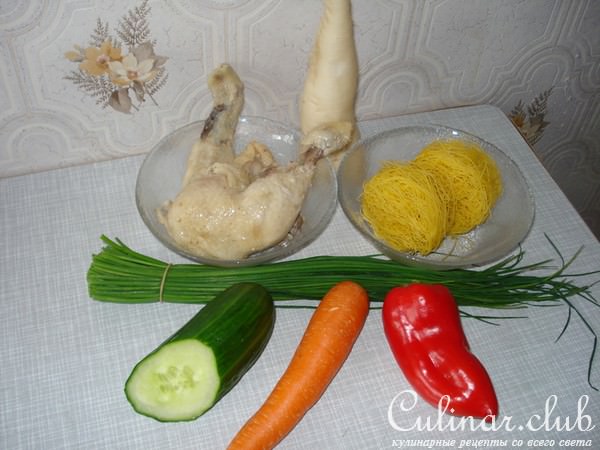суп лапша с овощами