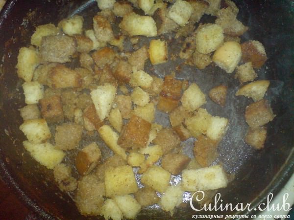 Суккоташ с крутонами
