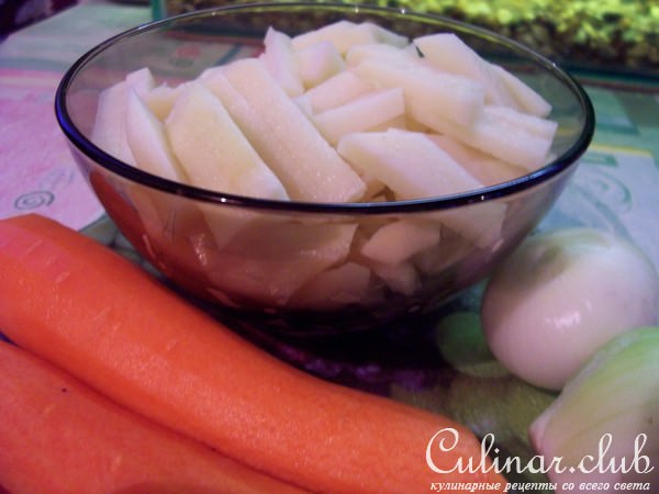 Суп с куриными фрикадельками