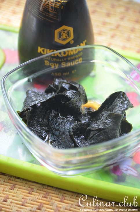 Холодный суп из морской капусты