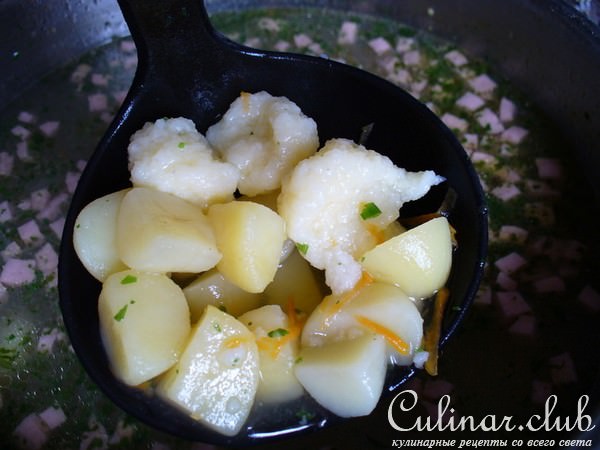 Суп с клёцками