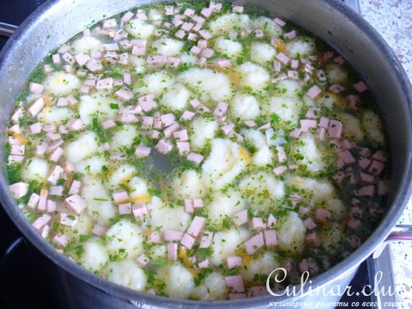 Суп с клёцками