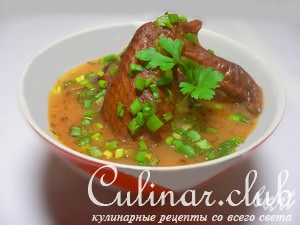 Острый куриный суп с кукурузой