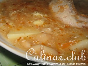 Рассольник куриный с фасолью