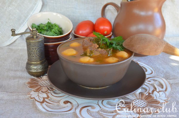 Флол (армянский суп с галушками)