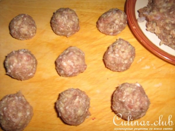 Необычные фрикадельки с бульоном.
