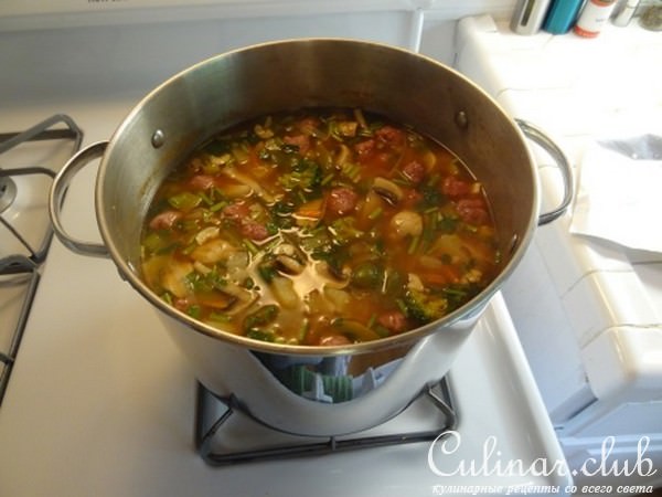 " Овощной Суп с Мясными Шариками "