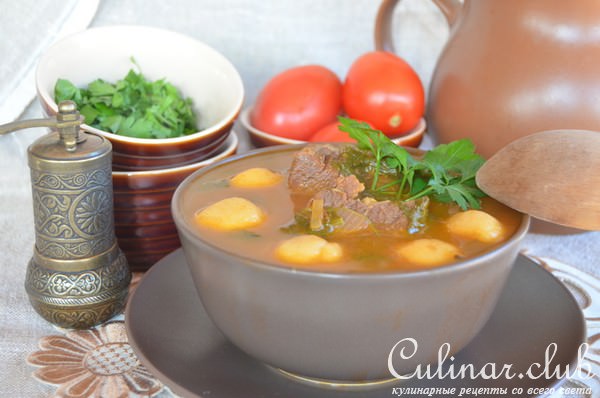 Флол (армянский суп с галушками)