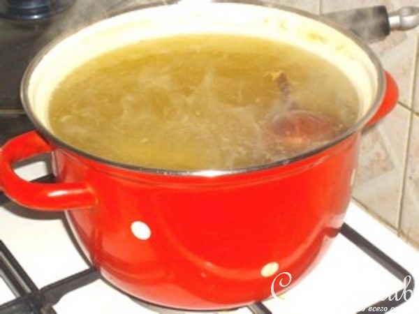 Кислые щи с горохом и яблоком (мой вариант)