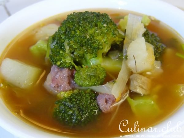 " Овощной Суп с Мясными Шариками "