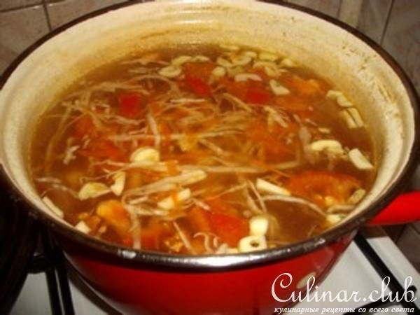 Кислые щи с горохом и яблоком (мой вариант)