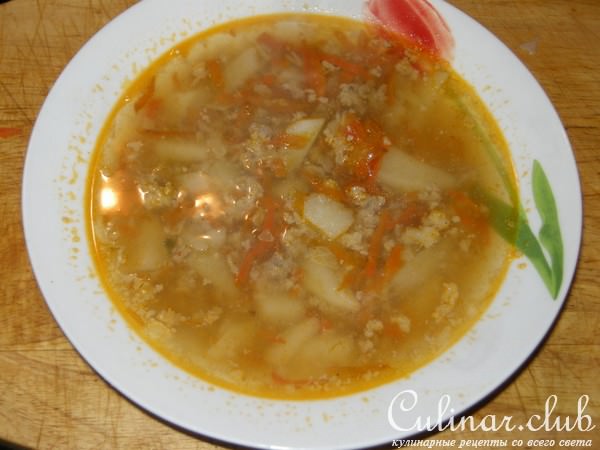 Супчик с фаршем.