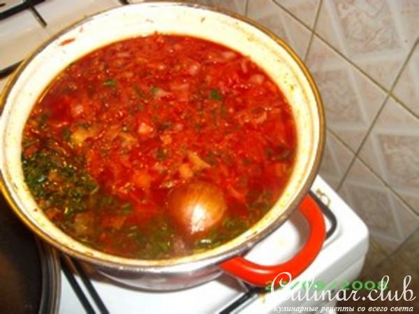 Борщ постный (мой вариант) 