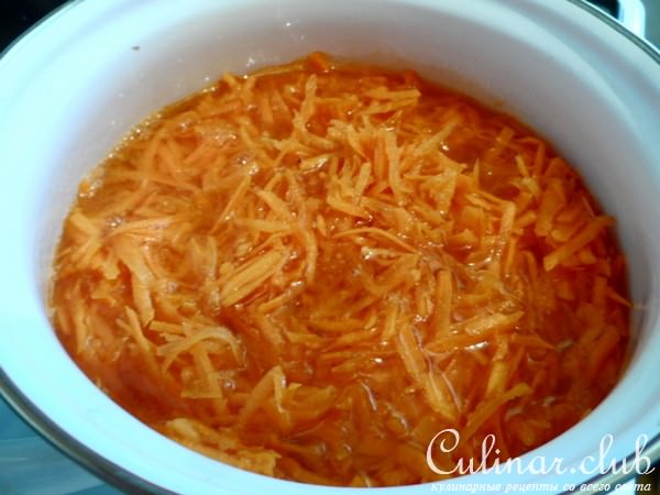 Суп пюре из моркови с сыром.