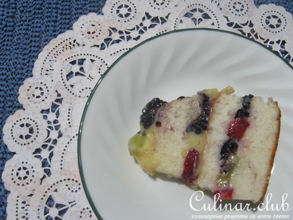 ANGEL FOOD CAKE (классический белоснежный нежный бисквит)