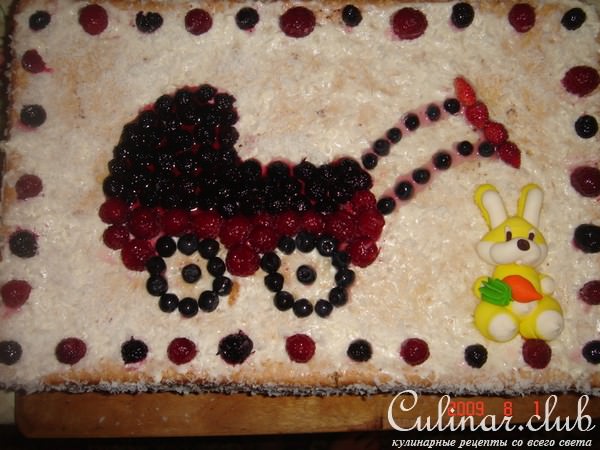 Тортик для Кристинки+мой вариант вкусного бисквита