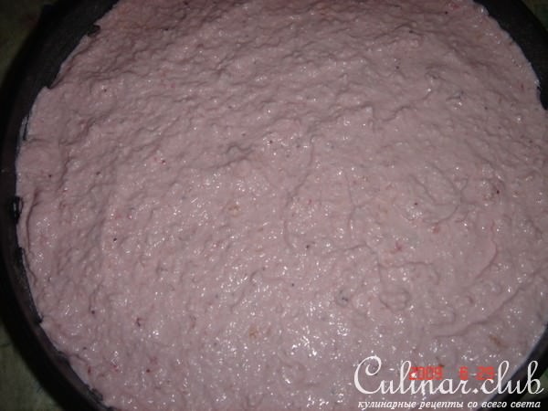 Творожный торт с клубникой 