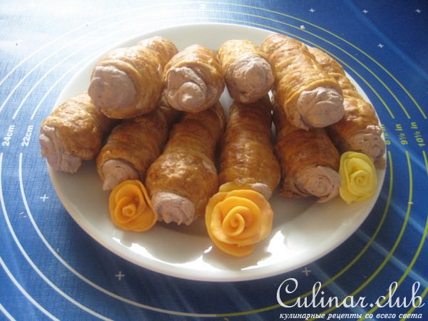 Рожки с кремом