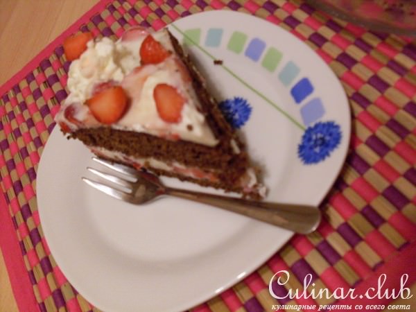 Торт Панна Котта с клубникой