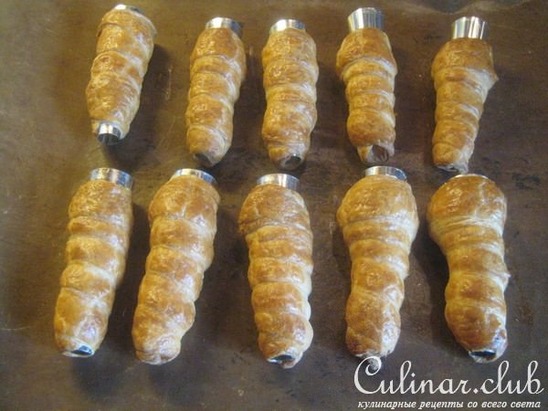 Рожки с кремом