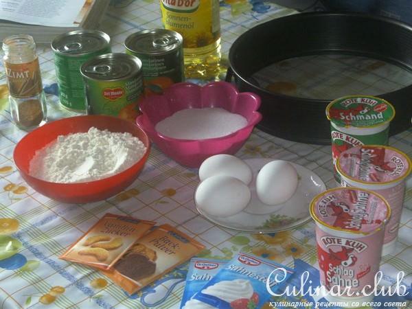 мандариновый тортик с корицей