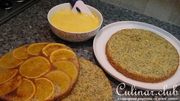 торт Апельсиновый с маком