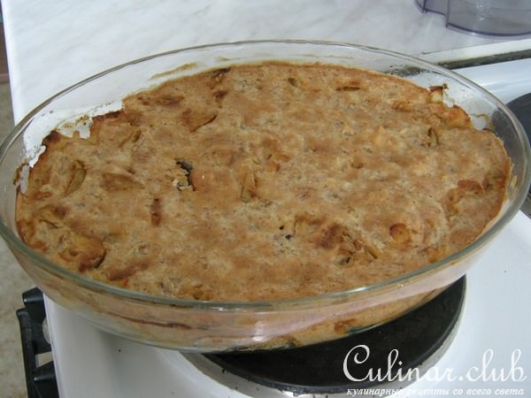 запеканка с яблоками(минимум калорий)