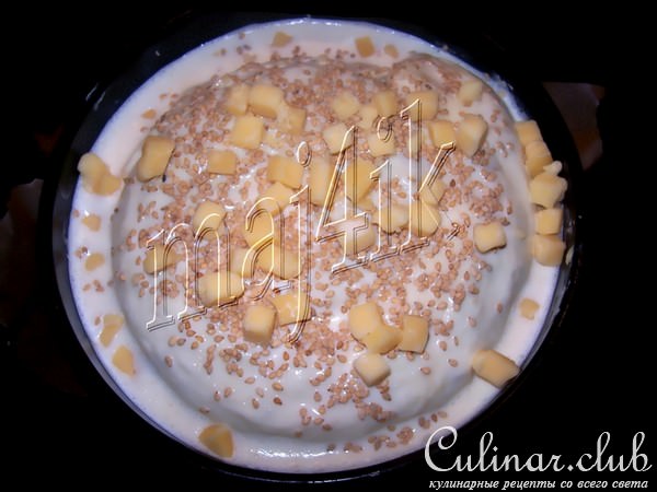 Рулет с курицей, сыром и грибами