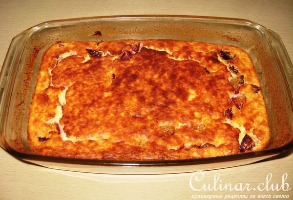 Рисовая запеканка со сливами 