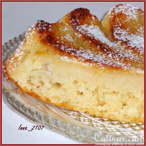 Манник на ряженке с бананами (без масла и яиц)
