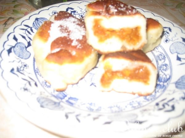 Пирожки с персиками(жареные)