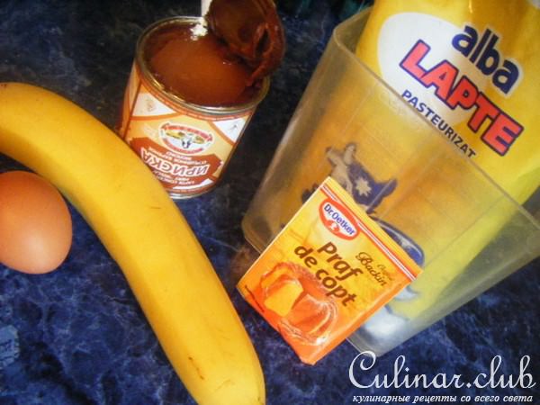 Очень быстрые маффины со сгущёнкой и бананом