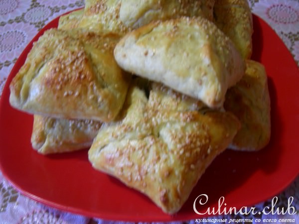 Пирожки слоеные с ливером