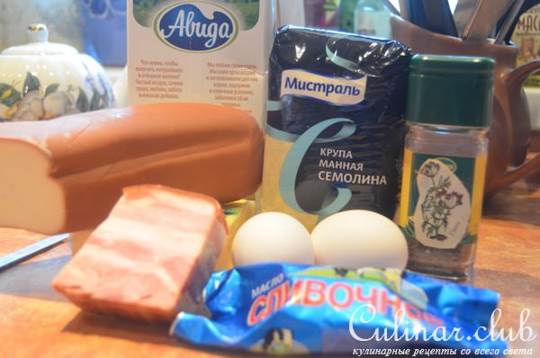 Сырный манник из мультиварки