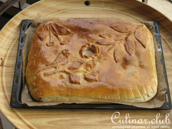 Пирог с мясом индейки и тыквой
