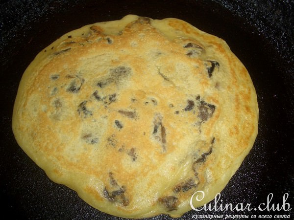 Блинные лепешки с грибами