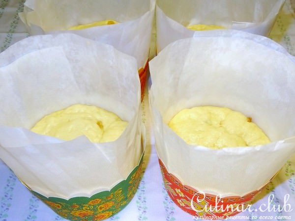 Пасхальный кулич c изюмом и цукатами
