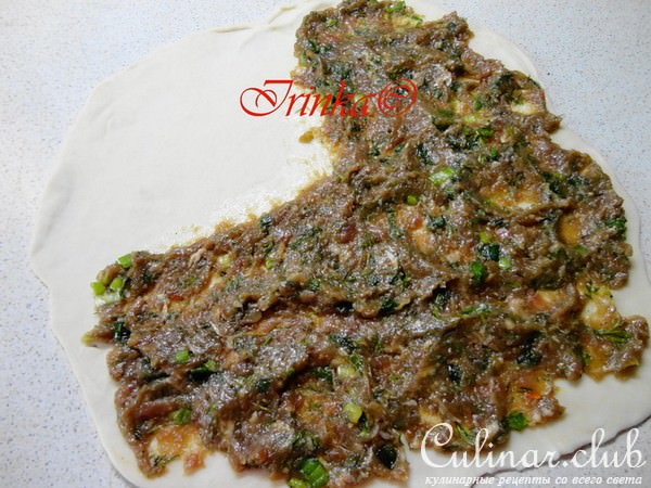 Китайские слоеные лепешки с мясом