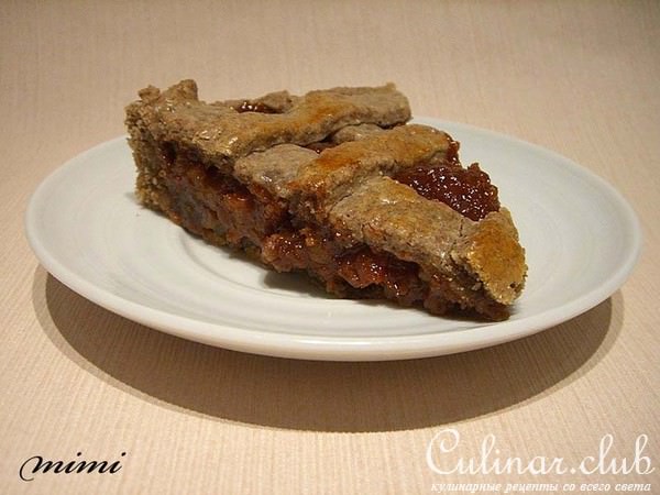 шоколадный пирог с курагой 