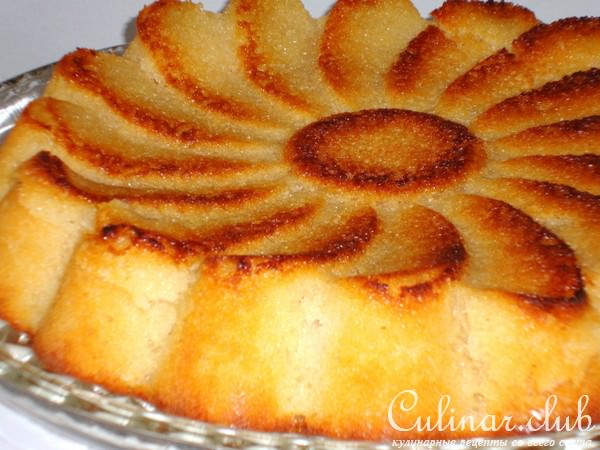 Манник на ряженке с бананами (без масла и яиц)