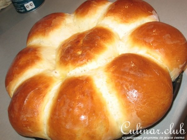 Мясной пирог "Ромашка"-мой первый опыт.