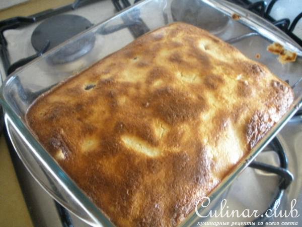 Пудинг с манкой и вишней